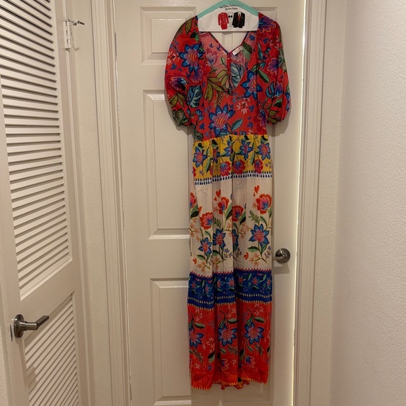 Johnny Was Dresses & Skirts - Johnny Was Red and Blue Floral Maxi Dress Brand New